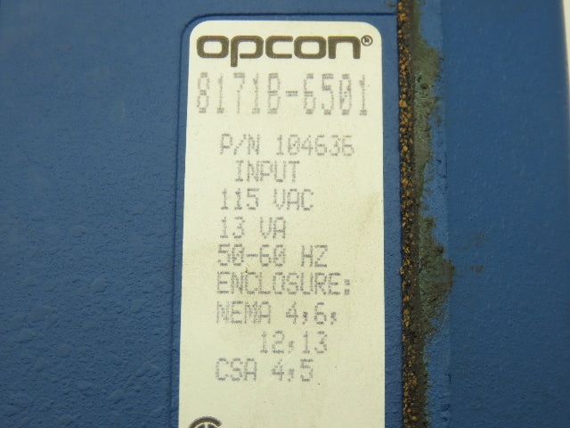 Opcon 104636 Photoelectric Control Unit 115VAC 13VA 50-60HZ