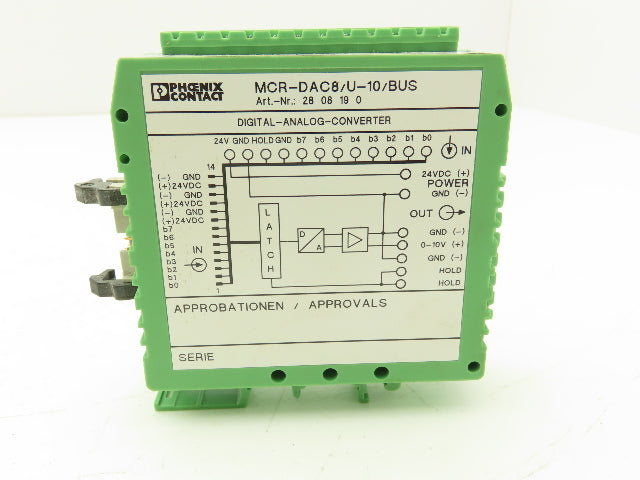 Phoenix Contact MCR-DAC8/U-10/BUS Digital-Analog Converter 24VDC 8-Bit