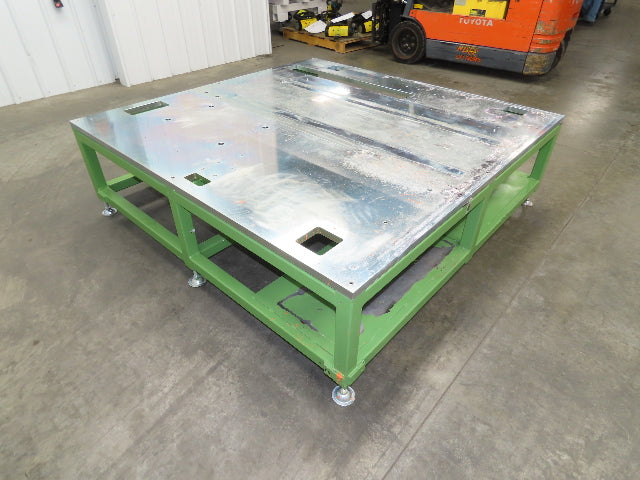 1" Steel Top Machine Base Welding Layout Table Work Bench 64x65" 19"H