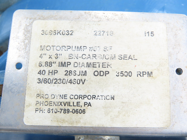 Scot Model 57 Cast Iron Centrifugal Pump 4x3" Flanged 40Hp 230/460V 3PH 286JM