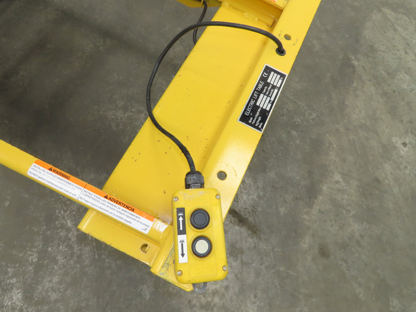 Vestil CART-1000-LD Hydraulic Elevating Lift Cart 1000Lbs 12V DC Powered