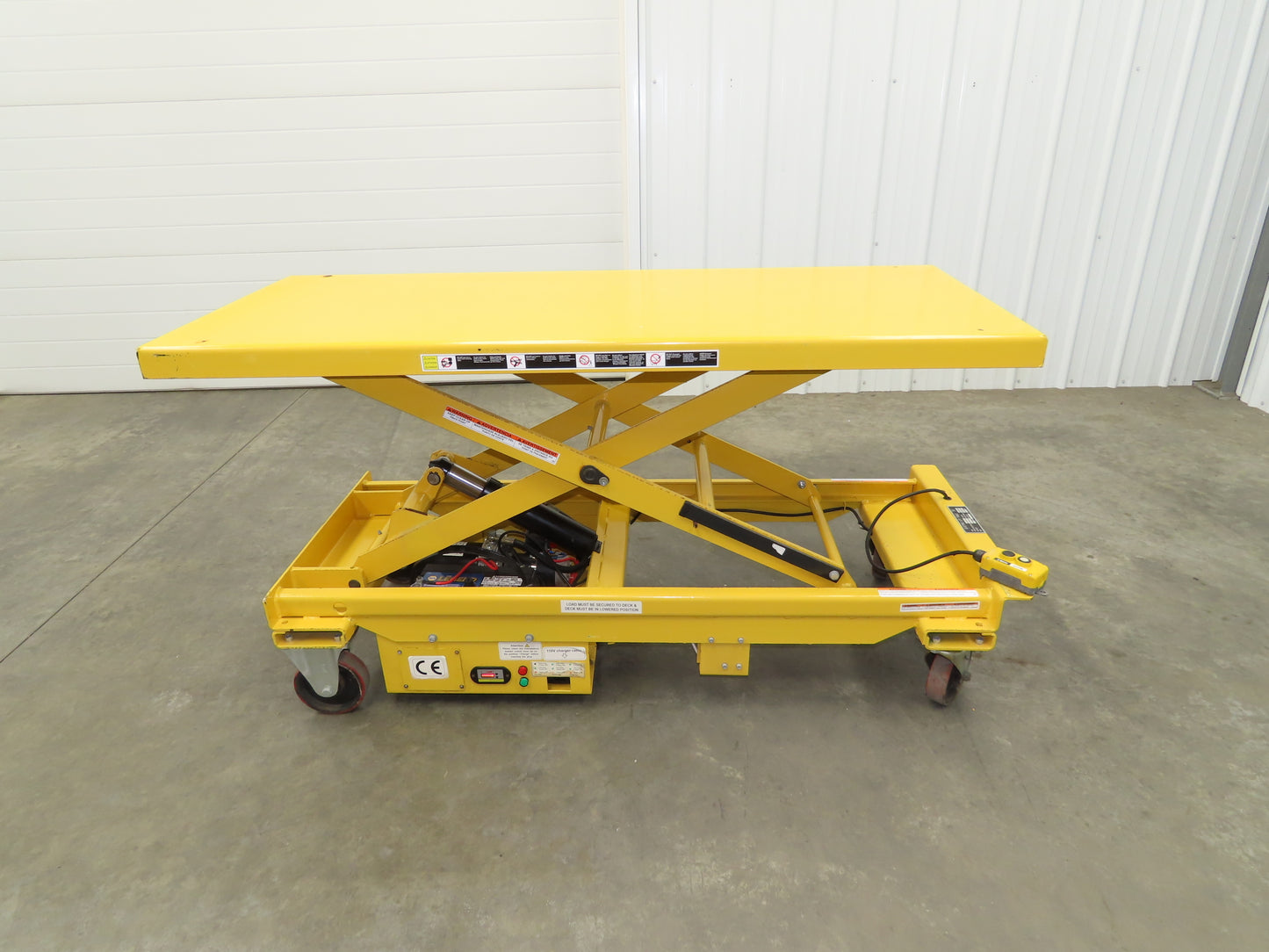 Vestil CART-1000-LD Hydraulic Elevating Lift Cart 1000Lbs 12V DC Powered