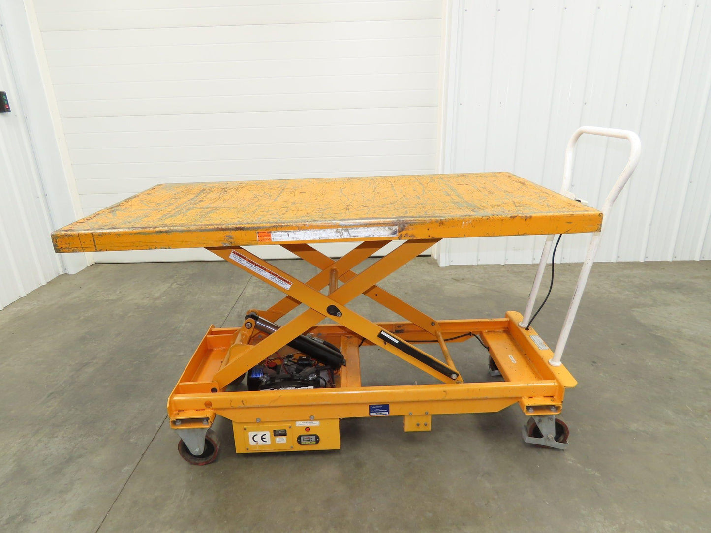 Vestil CART-1000-LD Hydraulic Elevating Lift Cart Table 1000Lbs 12VDC Mobile