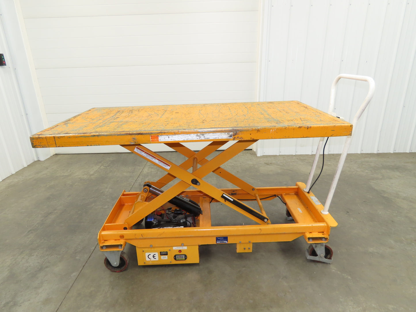 Vestil CART-1000-LD Hydraulic Elevating Lift Cart Table 1000Lbs 12VDC Mobile