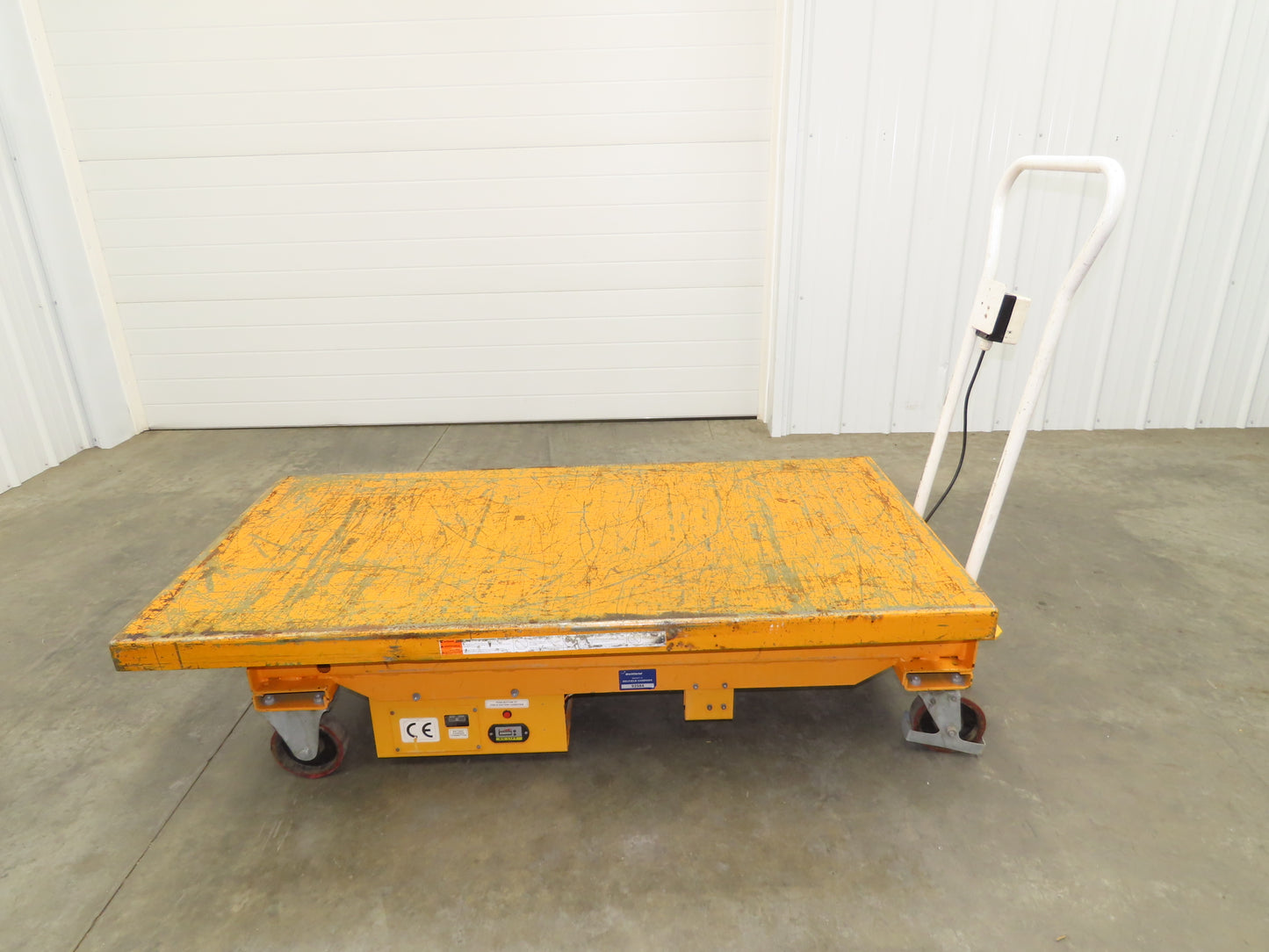 Vestil CART-1000-LD Hydraulic Elevating Lift Cart Table 1000Lbs 12VDC Mobile