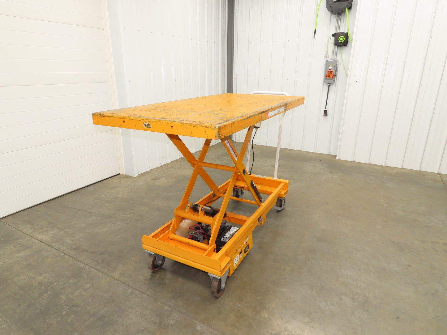 Vestil CART-1000-LD Hydraulic Elevating Lift Cart Table 1000Lbs 12VDC Mobile