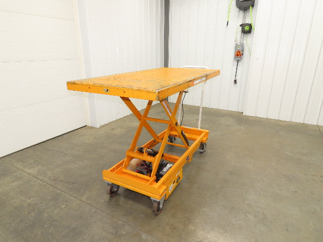 Vestil CART-1000-LD Hydraulic Elevating Lift Cart Table 1000Lbs 12VDC Mobile