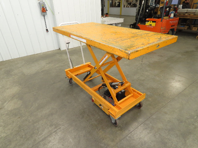 Vestil CART-1000-LD Hydraulic Elevating Lift Cart Table 1000Lbs 12VDC Mobile
