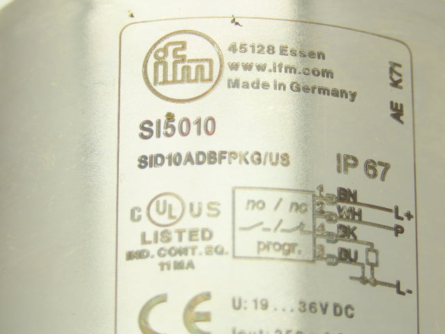 Ifm SI5010 SID10ADBFPKG/US Efector Flow Monitor 24VDC