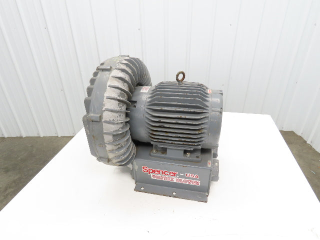 Spencer Vortex VB055B Regenerative Blower Vacuum Motor 7.5hp 230/460V 3ph 370CFM