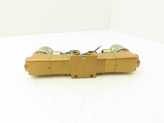 Versa VXX-4324-H-XX-38C-10 Pneumatic Solenoid Valve 4-Way 3-Pos 1/4"npt 120VAC