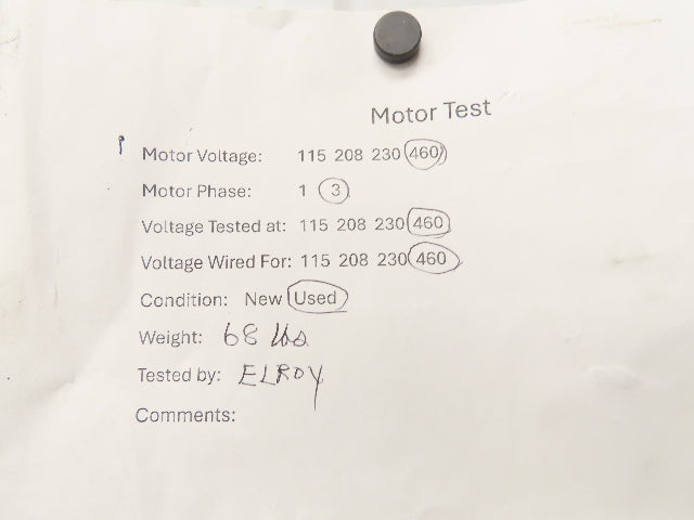 Siemens 1LA91074KA12 Metric AC Motor 3kw 1435rpm 460V 3PH IEC 100L