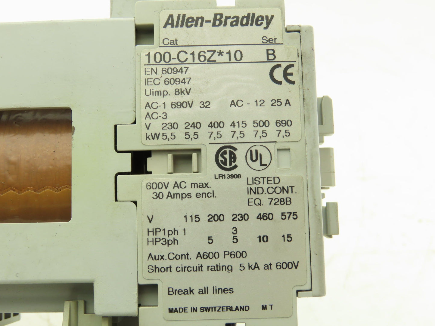 Allen Bradley 193-EA4GB Overload Relay Heater 12-32A Contactor 15Hp 600V