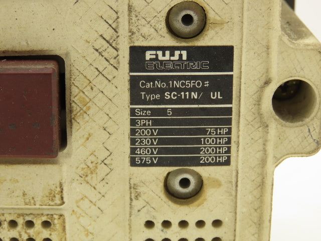 Fuji Electric 1NC5FO Motor Starter Contactor Size 5 200Hp 575V 3Ph Coil 240V