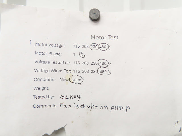 Gast 2567-V103 Vacuum Pump 21cfm 15psi 1.5Hp 230/460V 3PH 3/4"npt