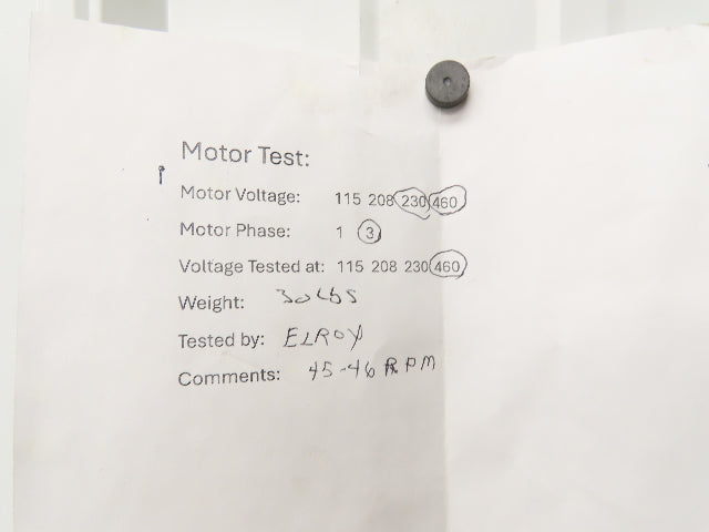 Varvel SRS060401925 Gearmotor 40:1 Reducer 42 RPM Hollow Shaft 0.9Hp 480V IEC 80