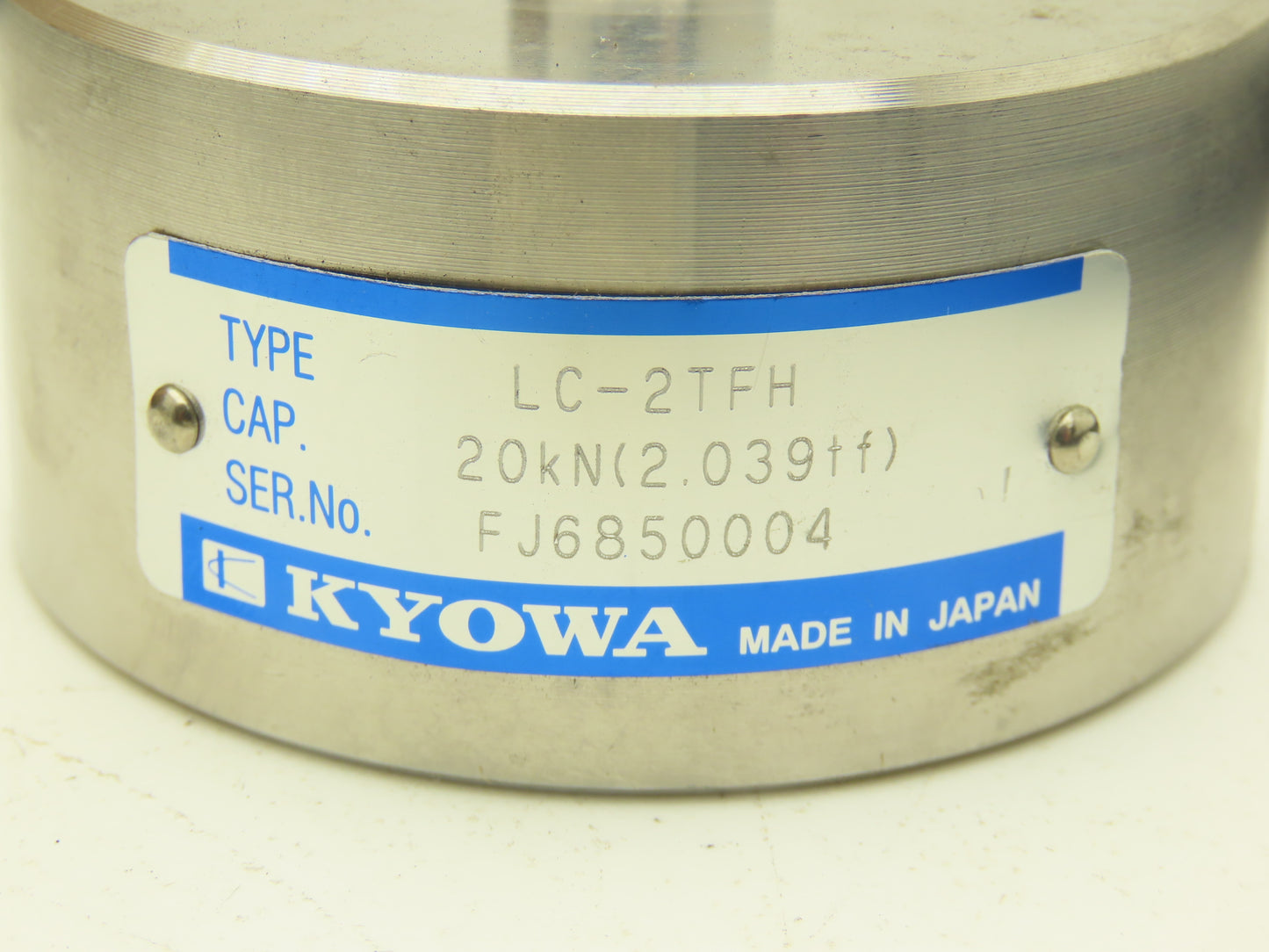Kyowa LC-2TFH Compression Load Cell Transducer 20Kn 68mm