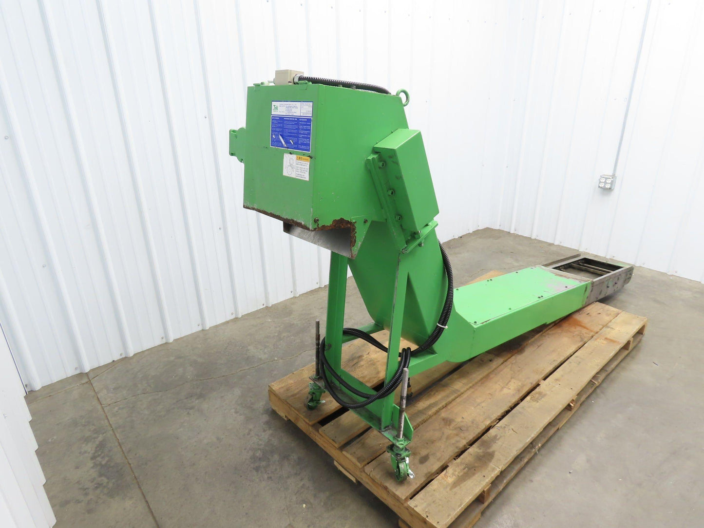 Tanaka Magnetic Chip Conveyor Scraper Chain w/Coolant Filter 14"W 112"L 220V 3PH