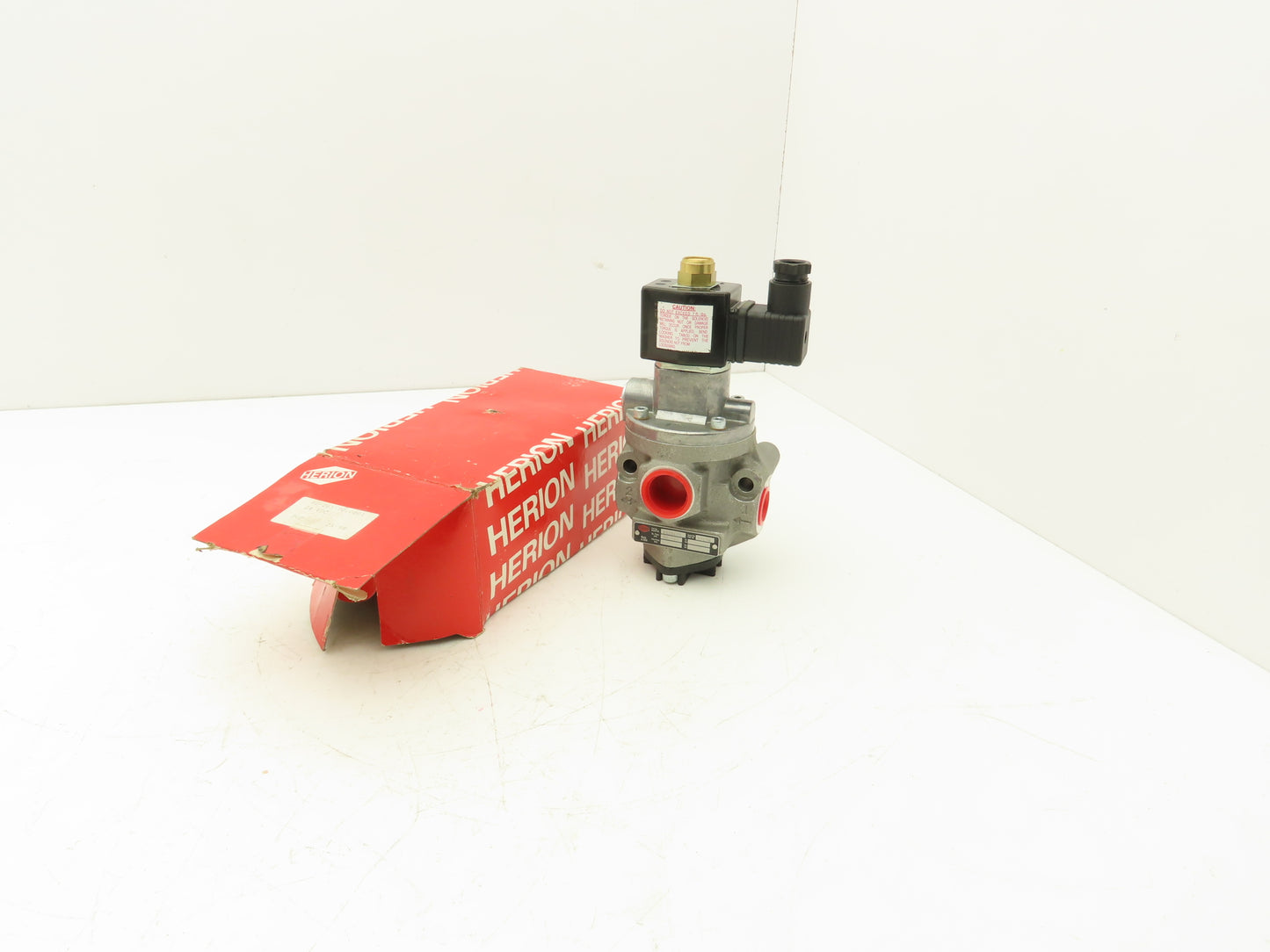 Herion 80-265-70 Pneumatic Air Indirect Solenoid Actuated Poppet Valve 24V Coil