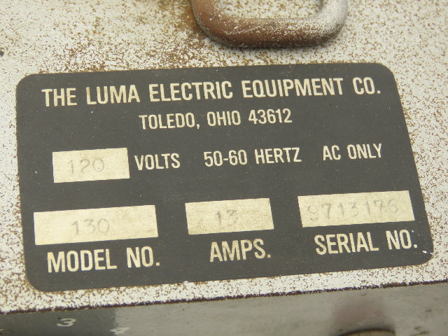 Luma Electric Equipment No. 130 Etcher Tool Spot Welder Soldering Iron 13A 120V