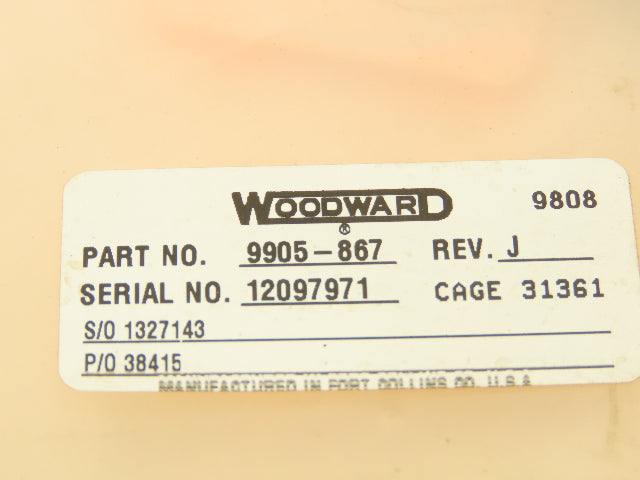 Woodward 9905-867 Peak 150 Digital Steam Turbine Controller