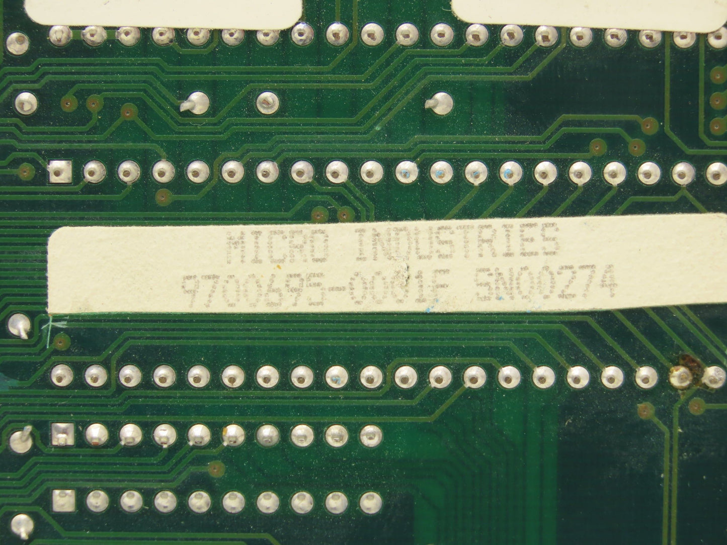 Micro Industries 017198-091 Ink Jet Controller PCB Rev 00 U86