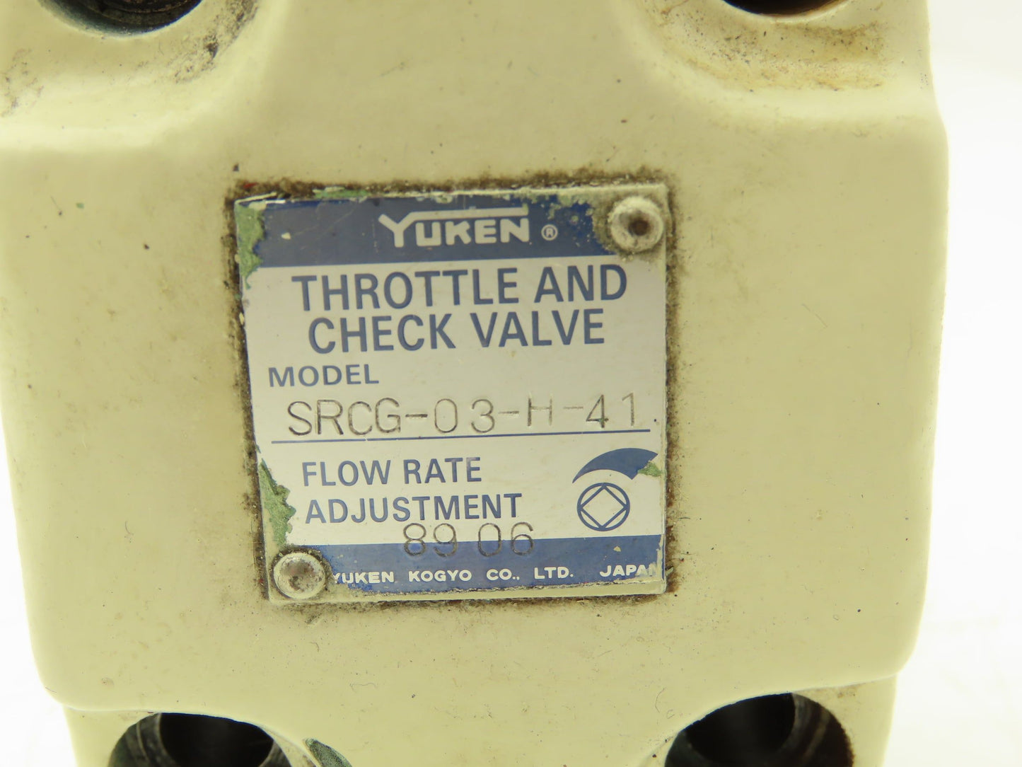 Yuken SRCG-03-H-41 Hydraulic Throttle Check Valve