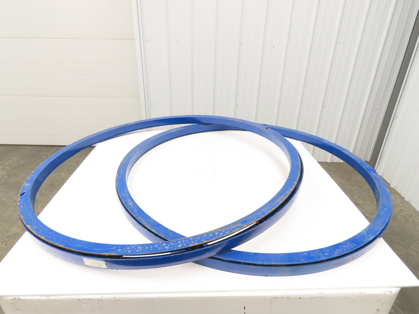 Global CA-48-2 Vestil Manual Carousel 2,000lb Lift Table Swivel Top 48" Lot of 2