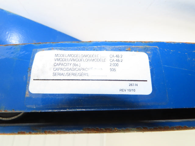 Global CA-48-2 Vestil Manual Carousel 2,000lb Lift Table Swivel Top 48" Lot of 2