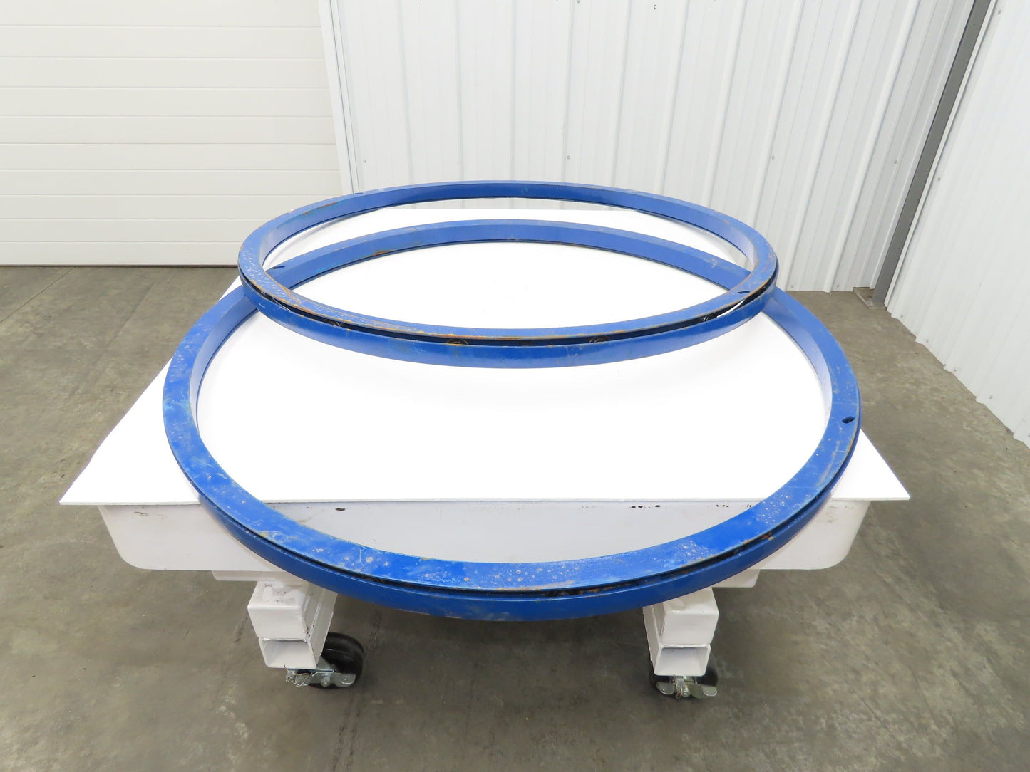 Global CA-48-2 Vestil Manual Carousel 2,000lb Lift Table Swivel Top 48" Lot of 2