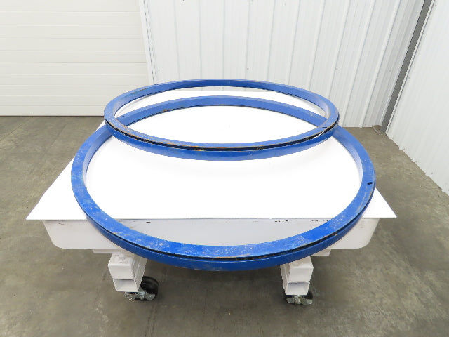 Global CA-48-2 Vestil Manual Carousel 2,000lb Lift Table Swivel Top 48" Lot of 2