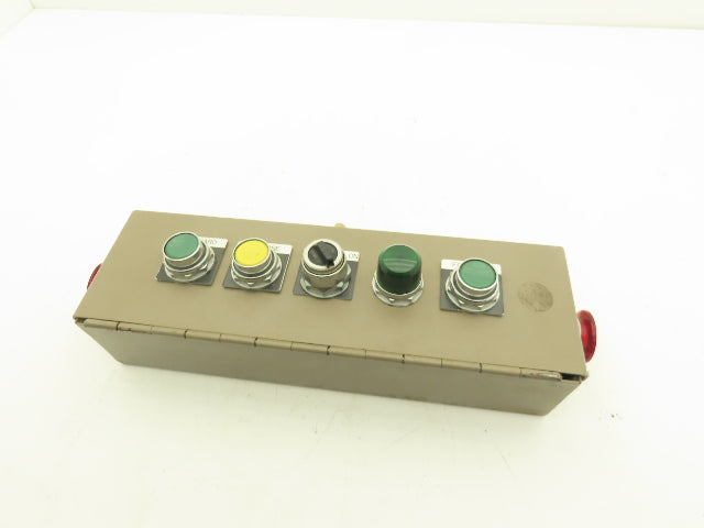 Pushbutton 2-hand Control Operator Station 14.5"x4.5"x3.25" Enclosure 7 Holes