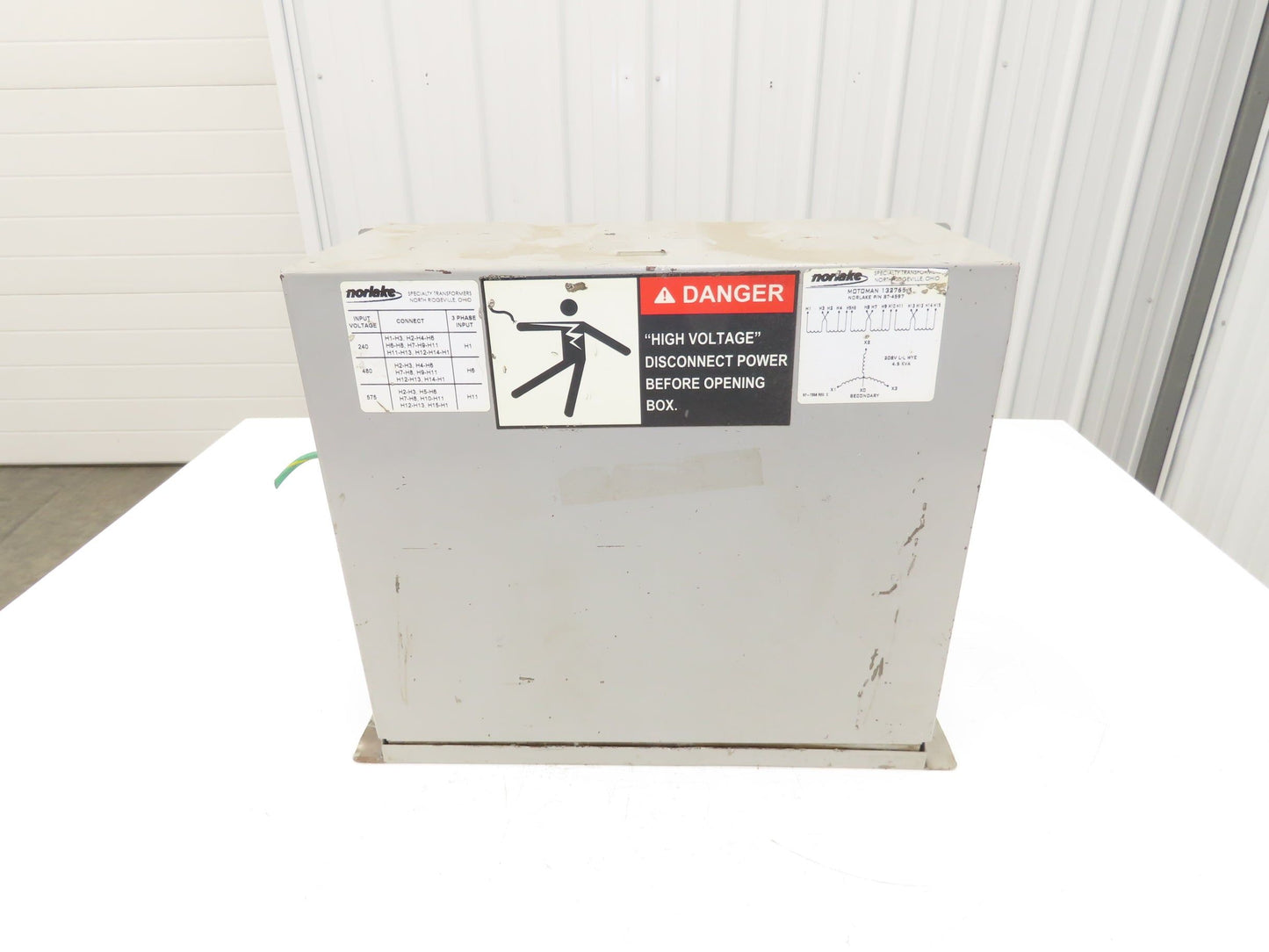 Norlake Motoman ST-4597 Power Transformer 4.5kVA 3Ph HV 575/480/240 LV 208