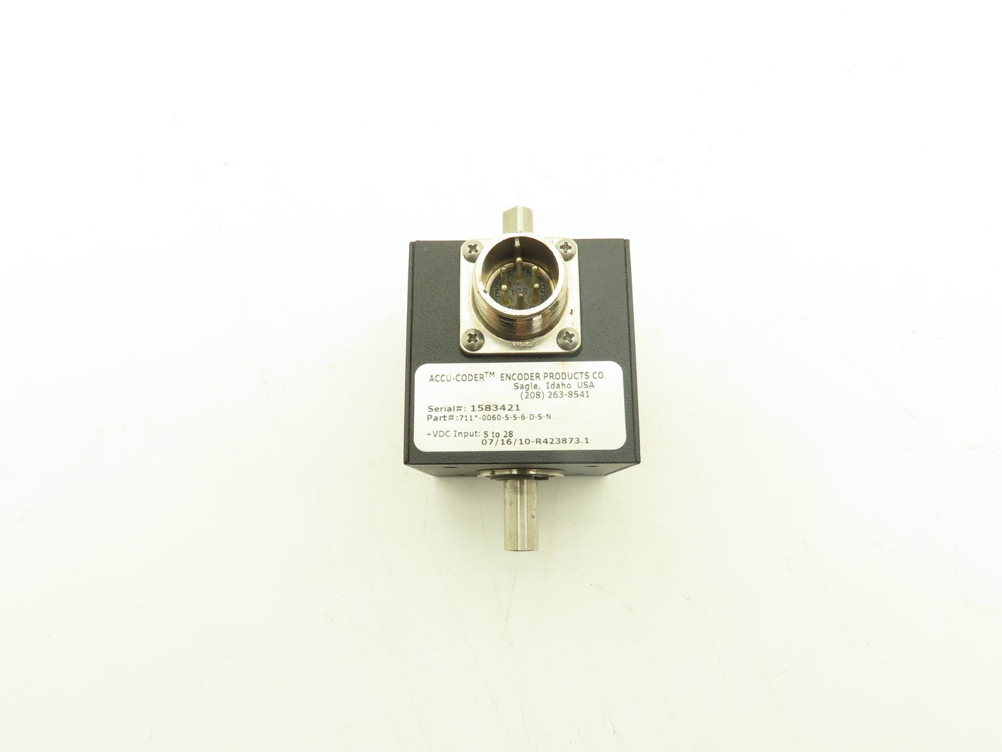 Encoder Products Co. Accu-Coder Rotary Encoder 3/8" Dual Output Shaft 24VDC