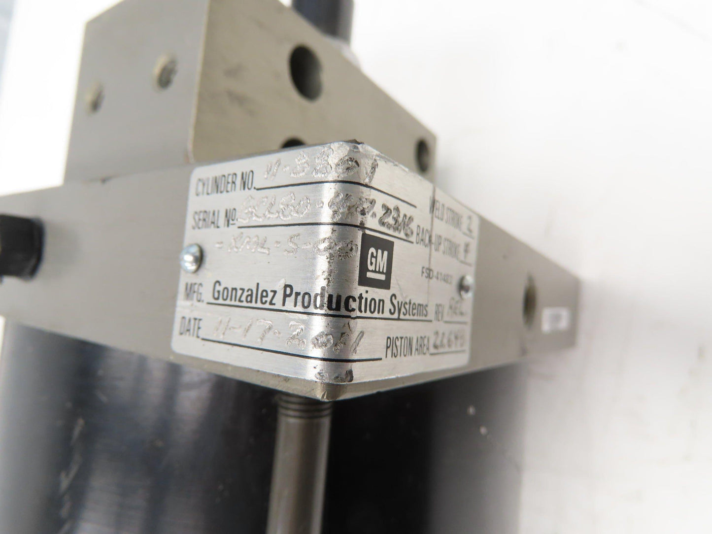 Gonzalez GM GCL80-4P-2316-XML Pneumatic Air Cylinder 2" Weld Stroke 6" Bore