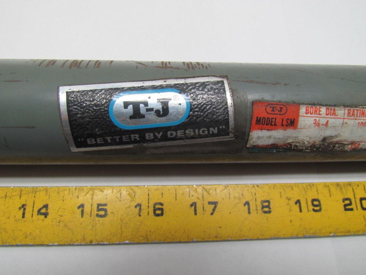 T-J Model LSM 1000PSI Hydraulic Cylinder 3/4-4 Bore 1/4"NPT Port 1 1/2-14 1/2"