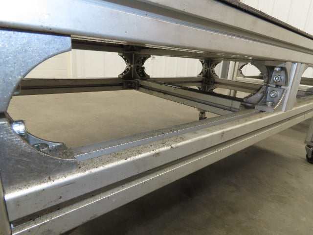 3/16" Steel Top Aluminum Table Work Cart 80/20 Extrusion T Slot 39x23" Lot of 2