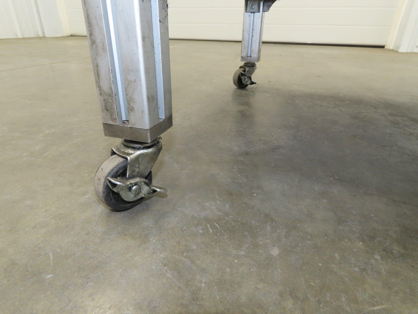 3/16" Steel Top Aluminum Table Work Cart 80/20 Extrusion T Slot 39x23" Lot of 2