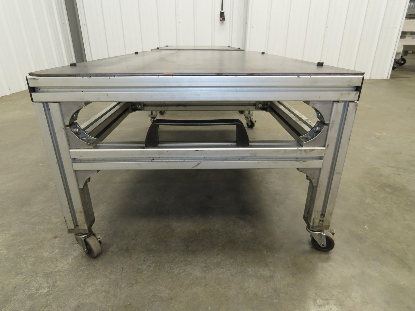 3/16" Steel Top Aluminum Table Work Cart 80/20 Extrusion T Slot 39x23" Lot of 2