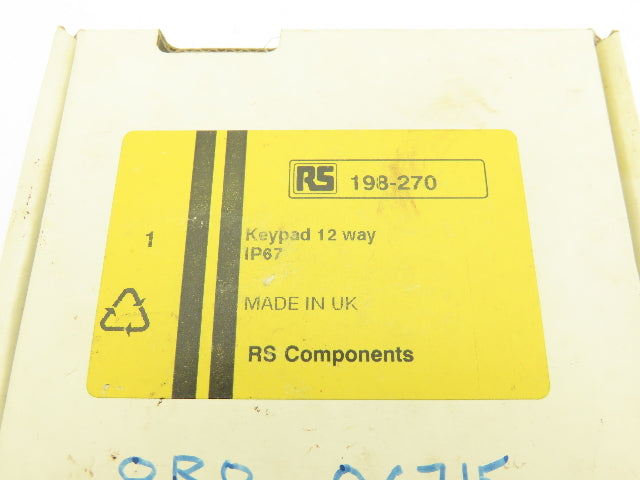 RS Components 198-270 Keypad 12 Button Replaceable Caps