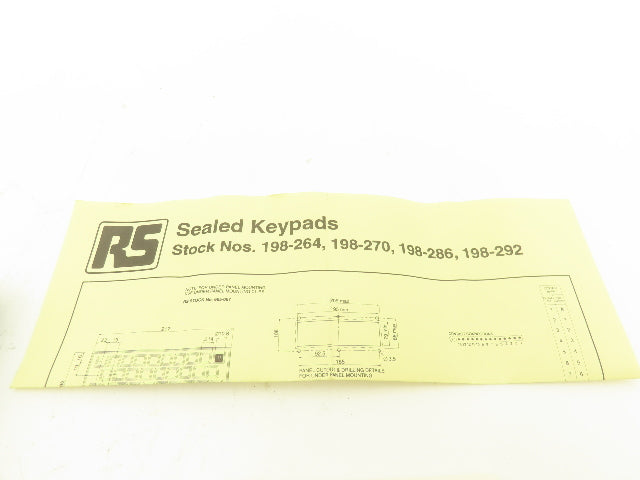 RS Components 198-270 Keypad 12 Button Replaceable Caps