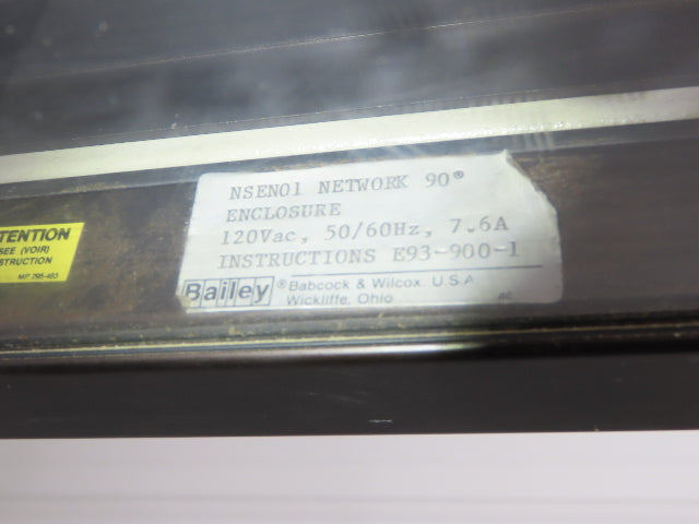 Bailey NSEN01 Network 90 Cabinet Rack Enclosure Power Supply 120VAC 7.6A 36-Slot