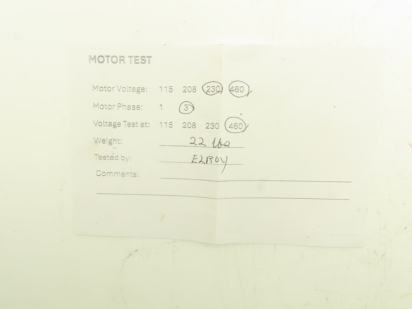 Leeson C6T17NC219A Quipp AC Motor 1/2Hp 1725rpm 230/460V 3Ph 56C TENV