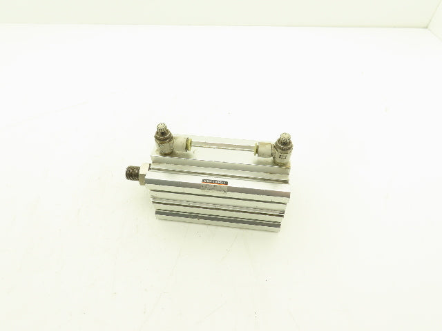 SMC CDQ2A63-100D Pneumatic Cylinder 63mm Bore 100mm Stroke 145psi Through Hole