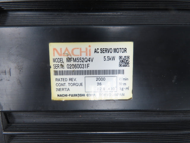 Okuma MFM552Q4V AC Servo Motor 5.5Kw 2000 RPM 26Nm