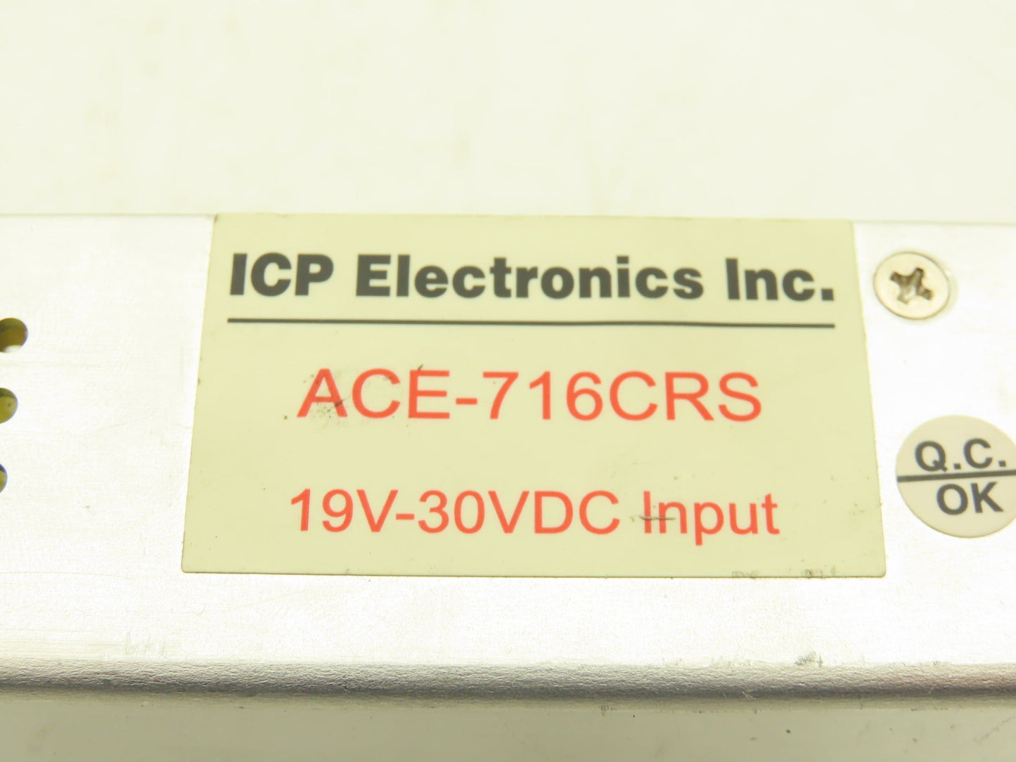 ICP ACE-716C DC Power Supply 12/-12/5/-5V 10/1.5/25/1A Out 24V 12A In BLOWN FUSE