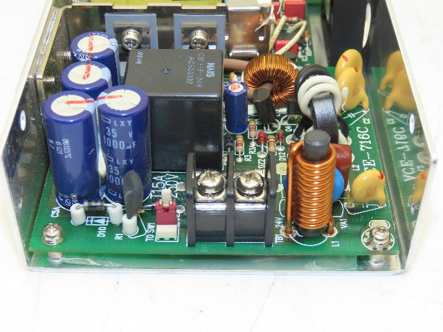 ICP ACE-716C DC Power Supply 12/-12/5/-5V 10/1.5/25/1A Out 24V 12A In BLOWN FUSE