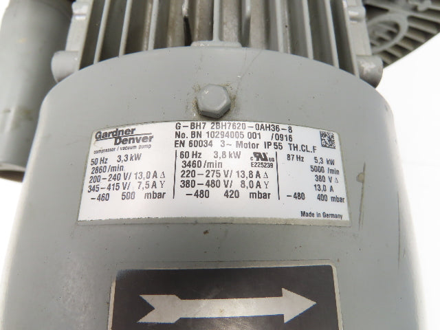 Gardner Denver G BH7 Regenerative Side Channel Vacuum Pump Regenerative Blower