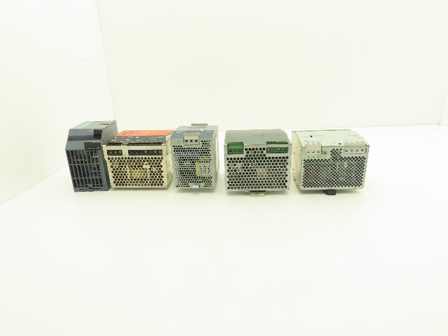 Various Mfr Power Supply 24VDC 10A Out 120/240VAC 1Ph In 240W Lot of 5