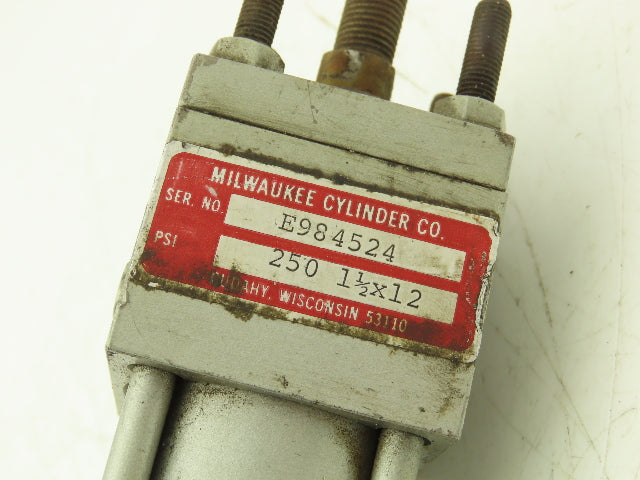 Milwaukee Pneumatic Air Cylinder 1.5" Bore 12" Stroke 250psi